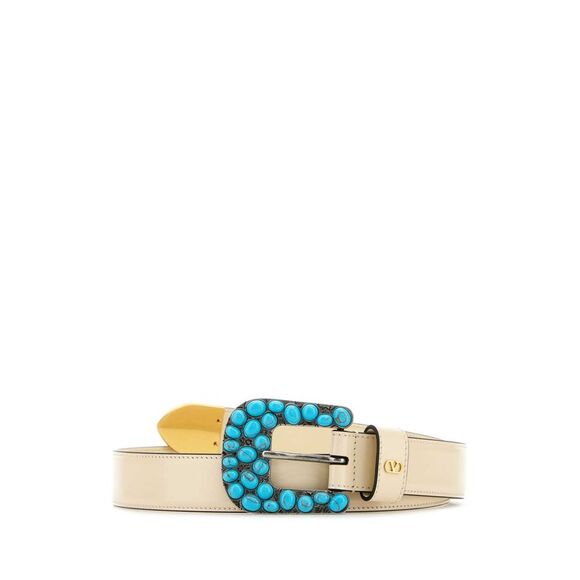 VALENTINO GARAVANI Accessories - Valentino Garavani Women Ivory Leather Belt